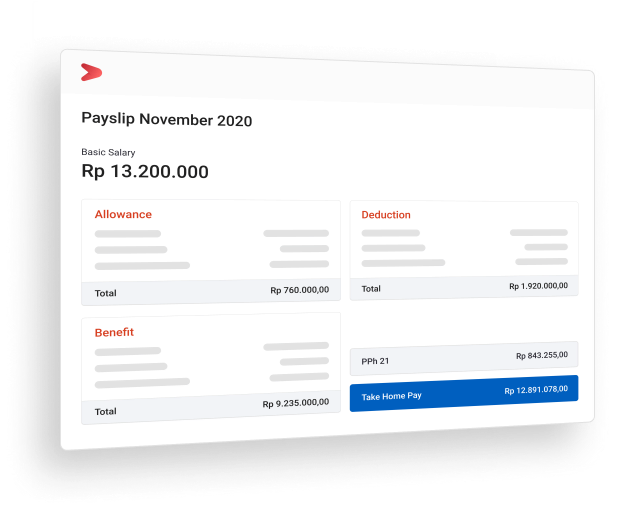 slip gaji karyawan pada aplikasi HR Talenta