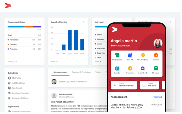dashboard aplikasi HRIS Talenta
