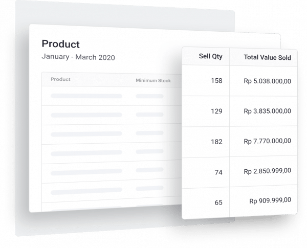 harga dan quantity per produk pada software stok barang