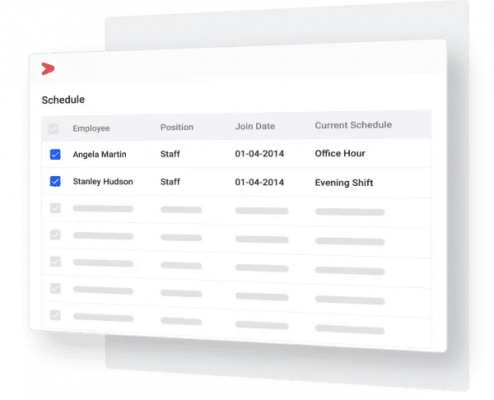 shift kerja karyawan pada software attendance management