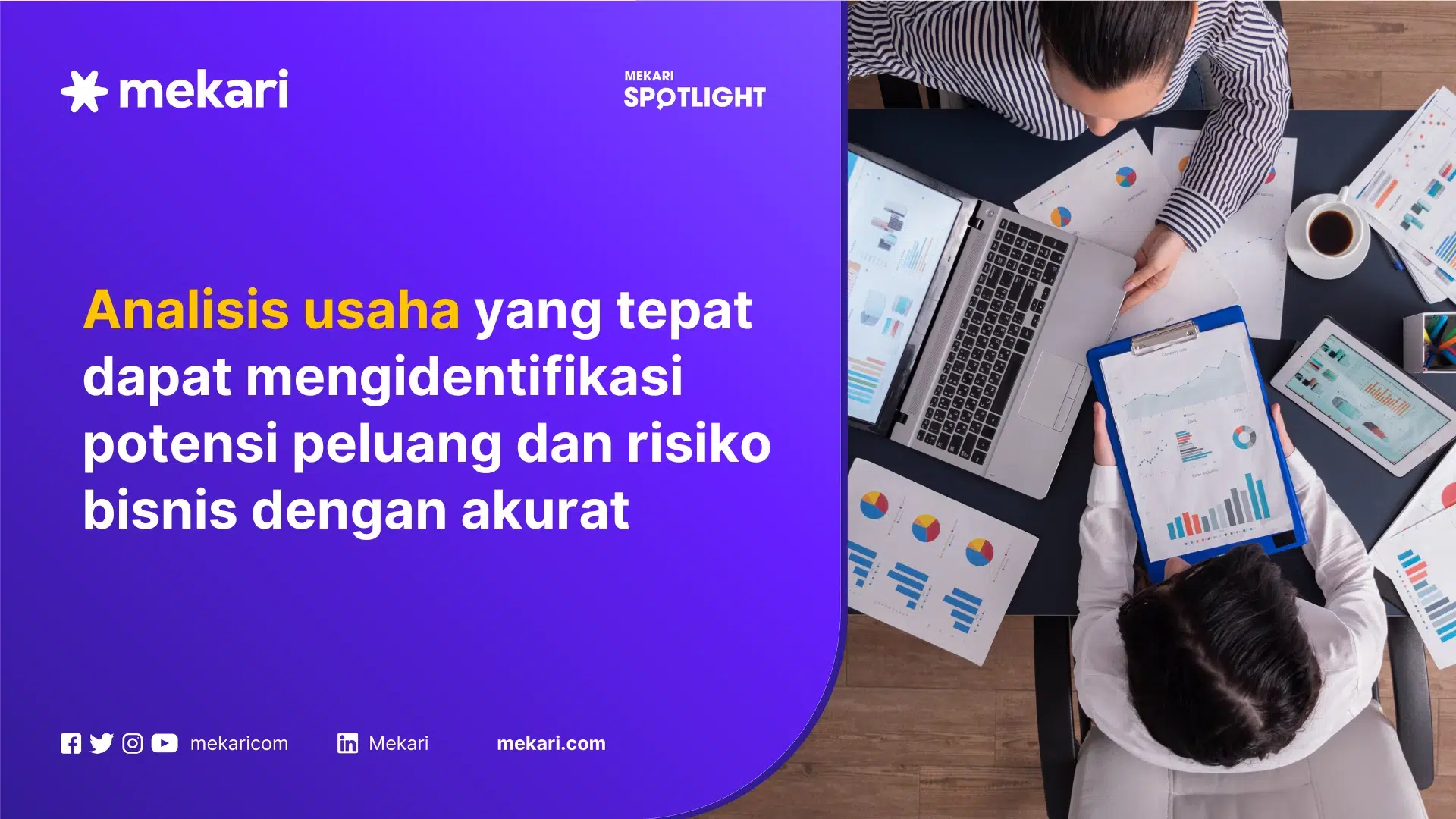 Ilustrasi karyawan melakukan analisis usaha untuk mengidentifikasi potensi dan peluang usaha