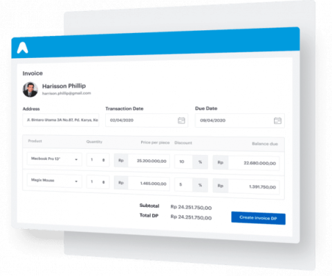 contoh invoice online dari Jurnal