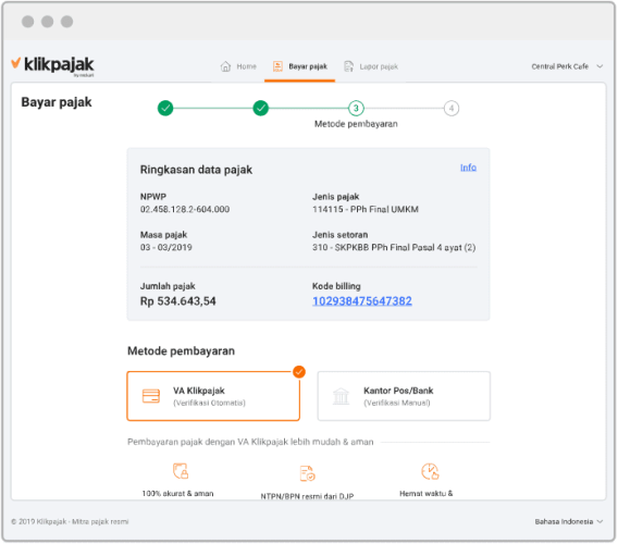 proses pembayaran pajak dengan ebilling klikpajak
