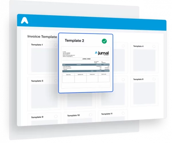 template invoice professional dari aplikasi Jurnal