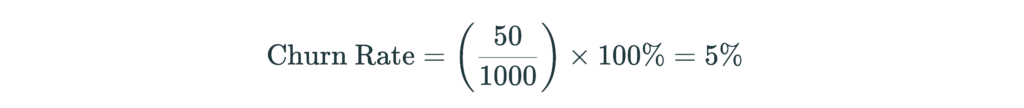 Contoh rumus penhitungan churn rate