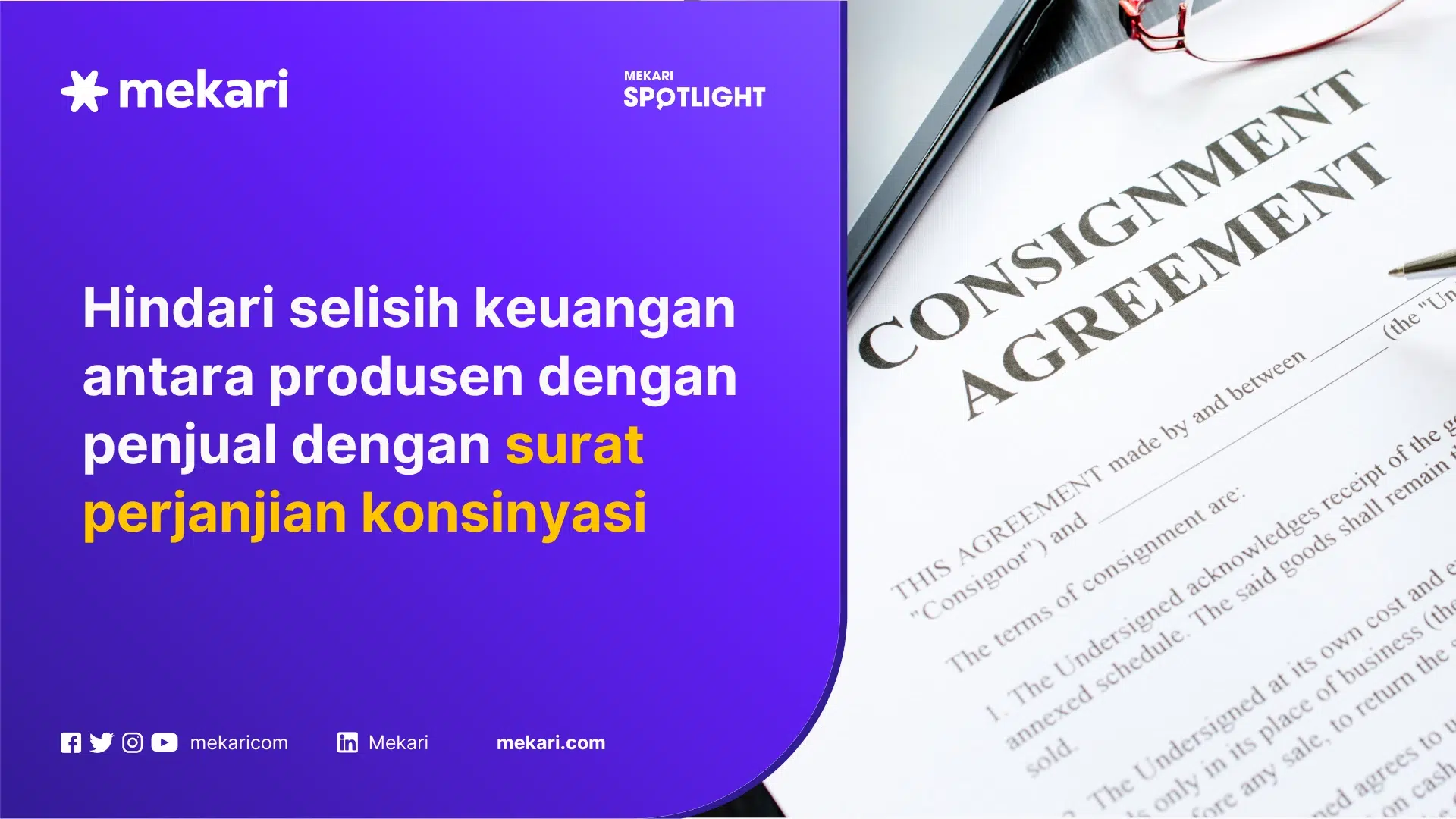 Contoh surat perjanjian konsinyasi