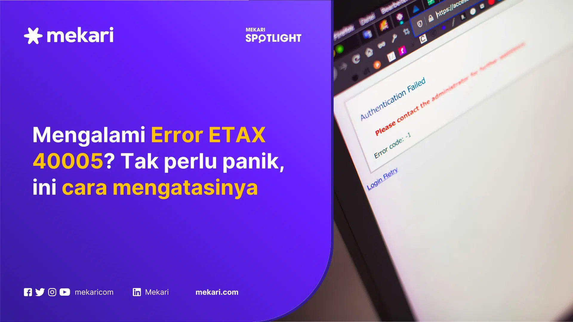 Ilustrasi Error ETAX 40005 dan cara mengatasinya