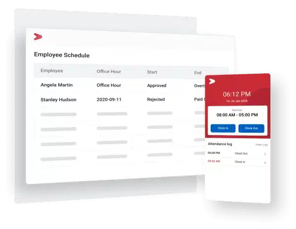 schedule kerja dari setiap karyawan