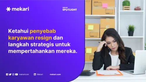 Seorang karyawan sedang stres bekerja, yang dapat menjadi alasan karyawan resign