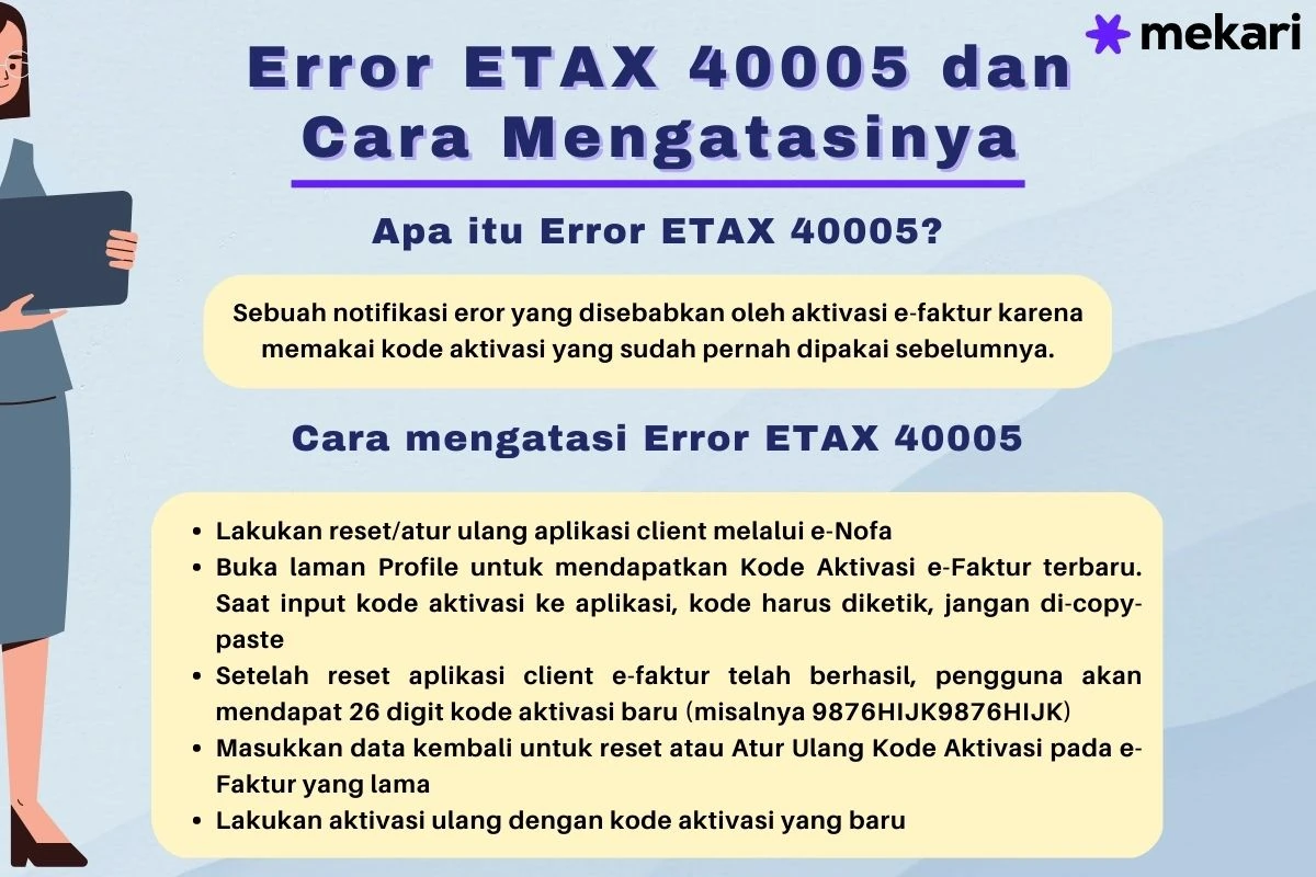 Error ETAX 40005 dan cara mengatasinya