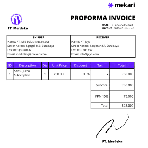 Cara buat proforma invoice bagi bisnis anda lengkap 