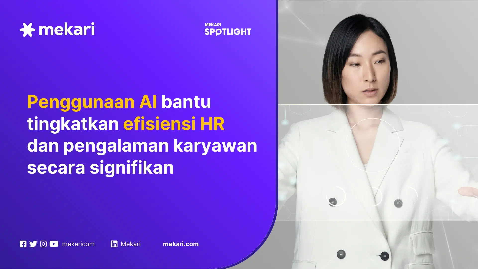 Seorang karyawan HR sedang memanfaatkan AI