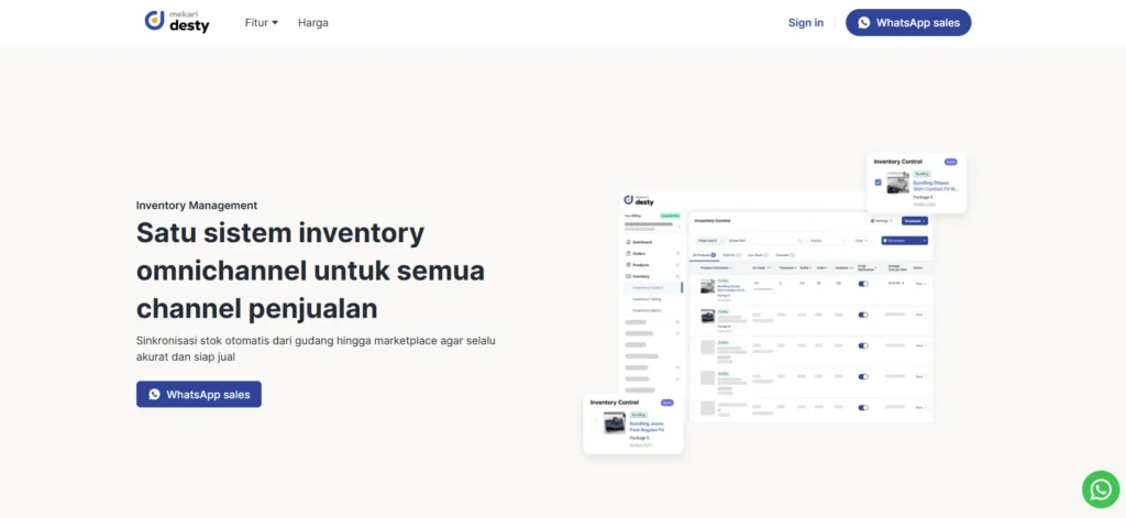 software stok barang mekari desty