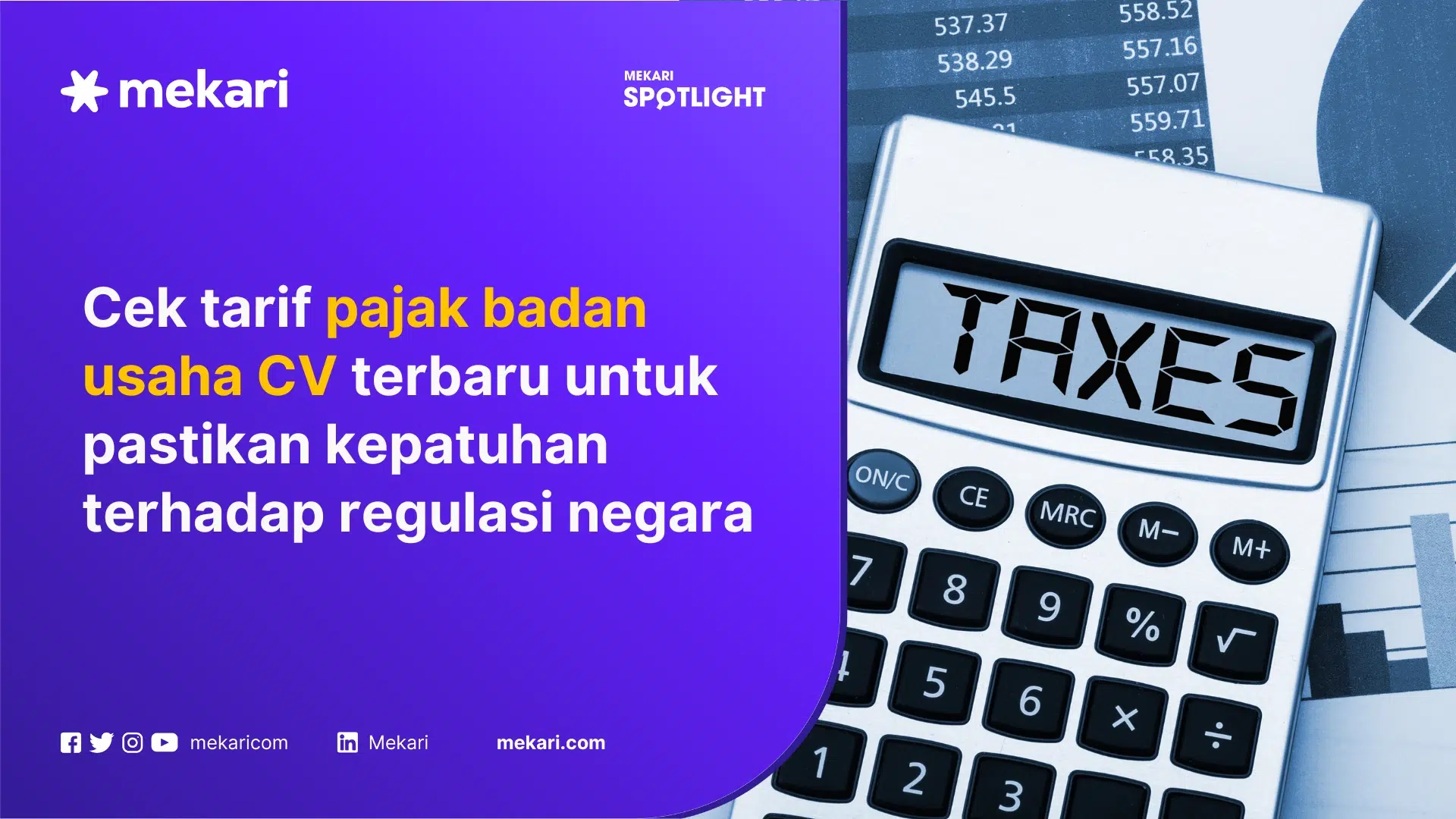 ketentuan tarif pajak badan usaha CV