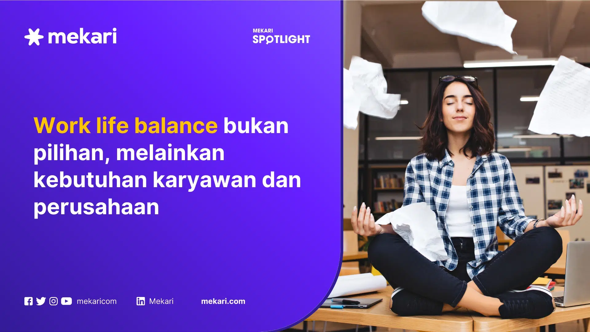 Ilustrasi karyawan yang dapat mencapai work life balance