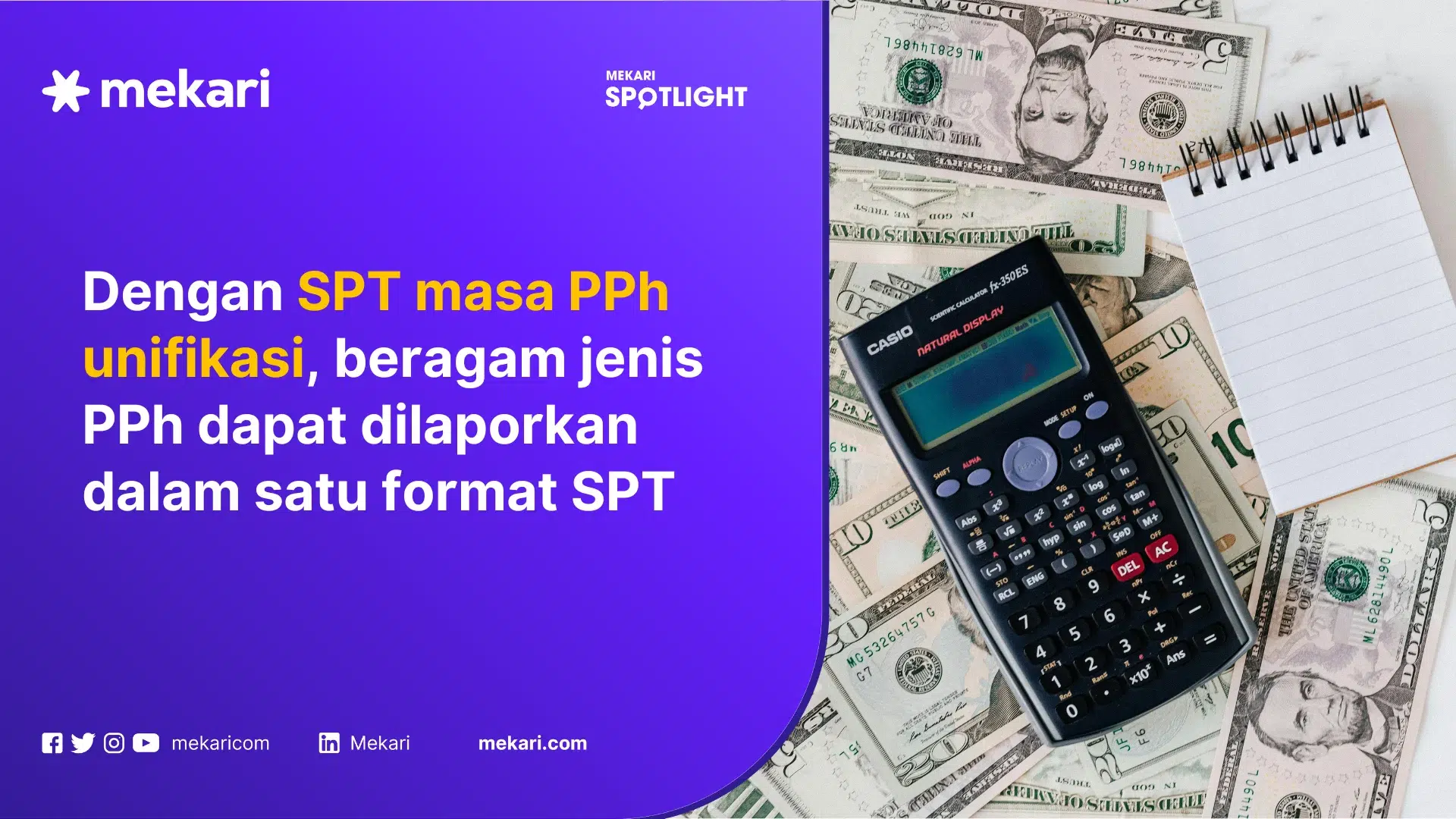 Ilustrasi laporan pajak dengan spt masa pph unifikasi