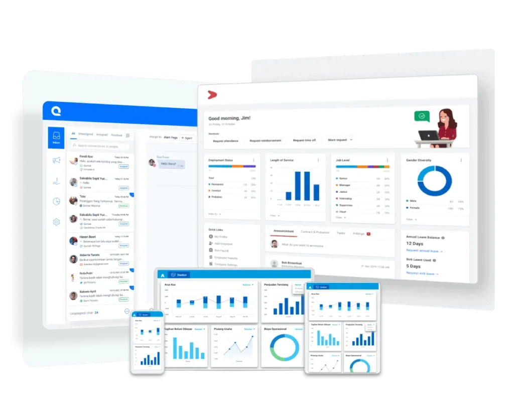 Contoh interface yang mudah dan intuitif dari vendor alternatif ERP Mekari