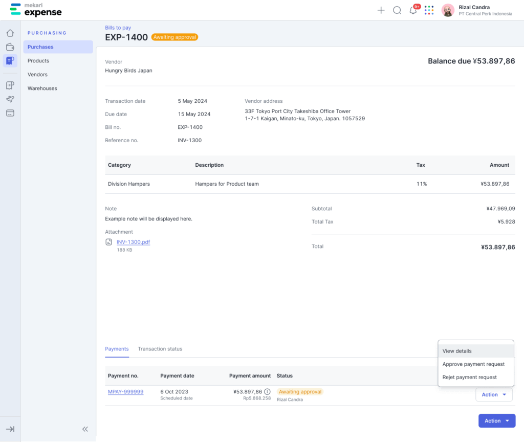 Cara transfer uang ke luar negeri dengan Mekari Expense