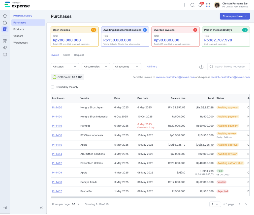 Cara transfer uang ke luar negeri dengan Mekari Expense