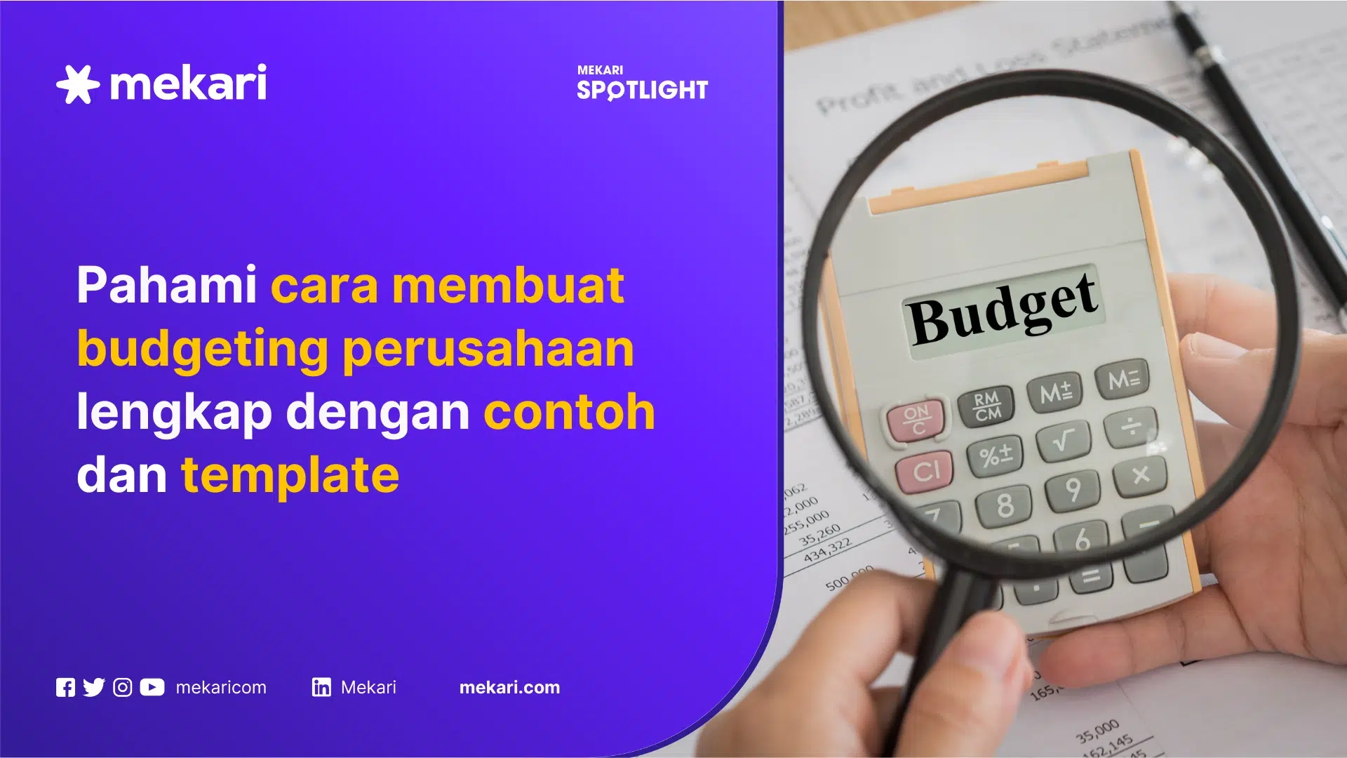 contoh budgeting perusahaan