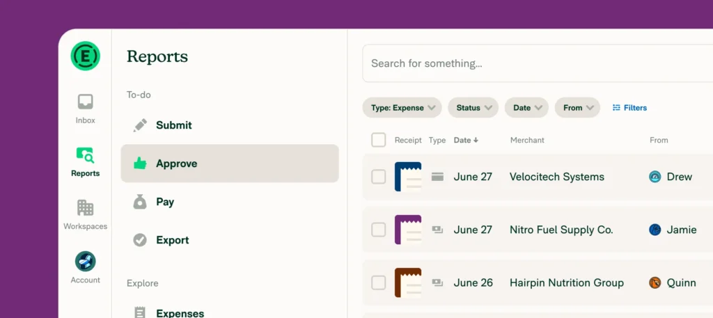 Aplikasi manajemen pengeluaran dari Expensify
