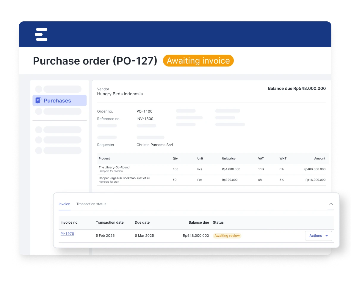 mekari expense purchase order