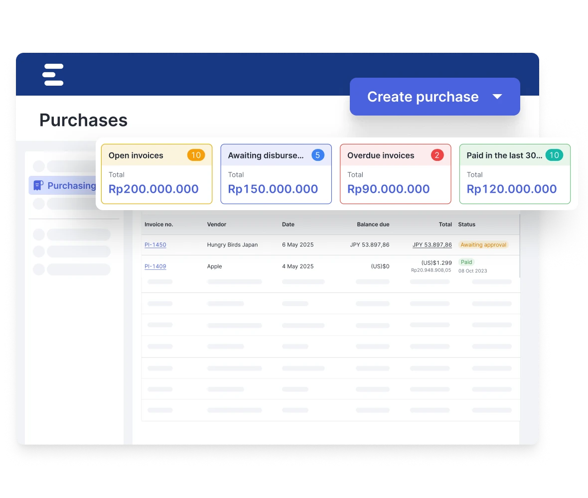 purchase list mekari expense