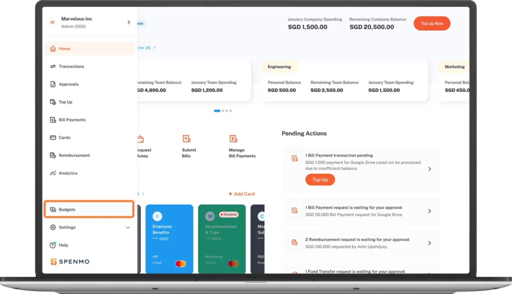 spenmo dashboard