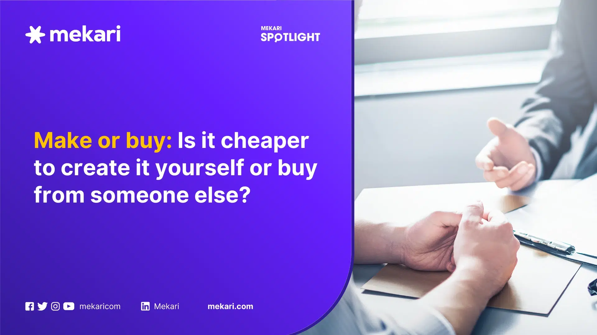 make or buy decision