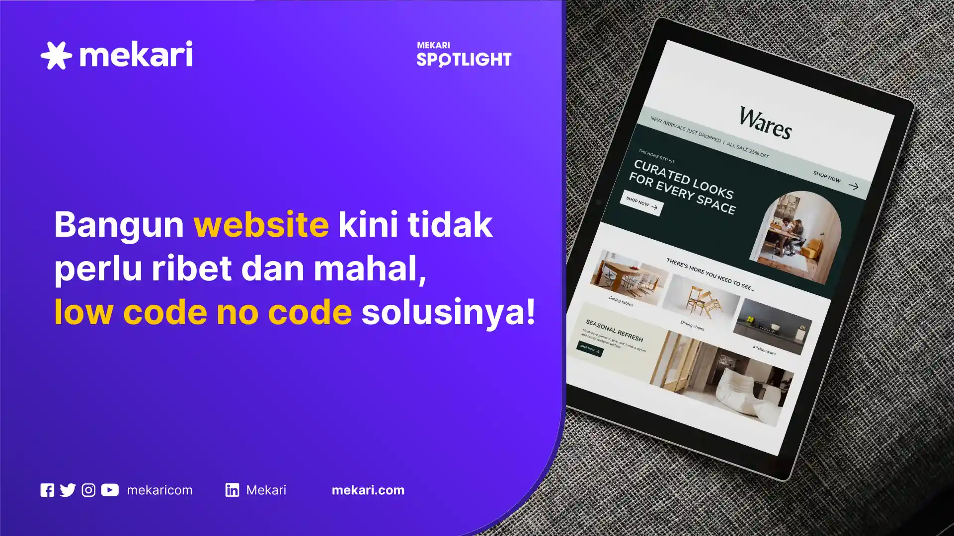 Low code no code website builder