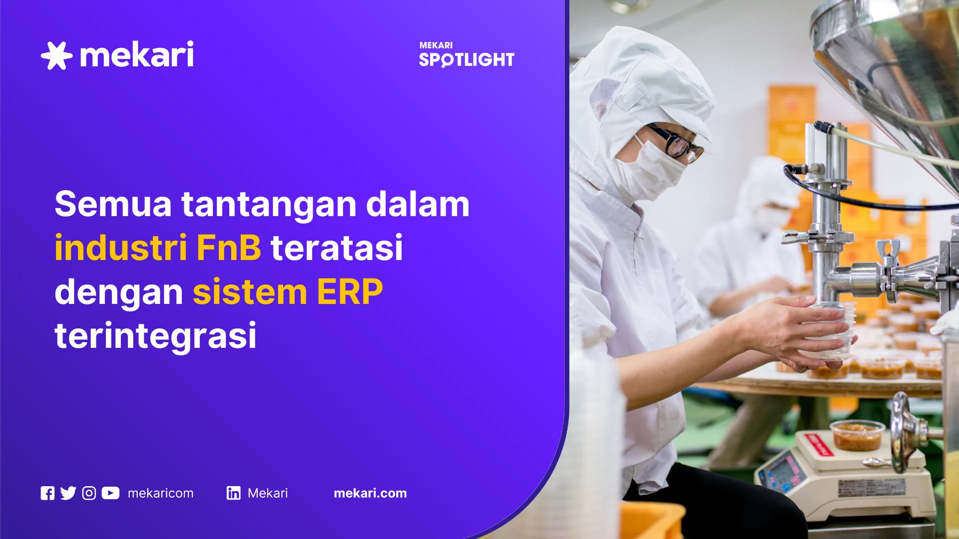 Erp untuk pabrik makanan dan minuman