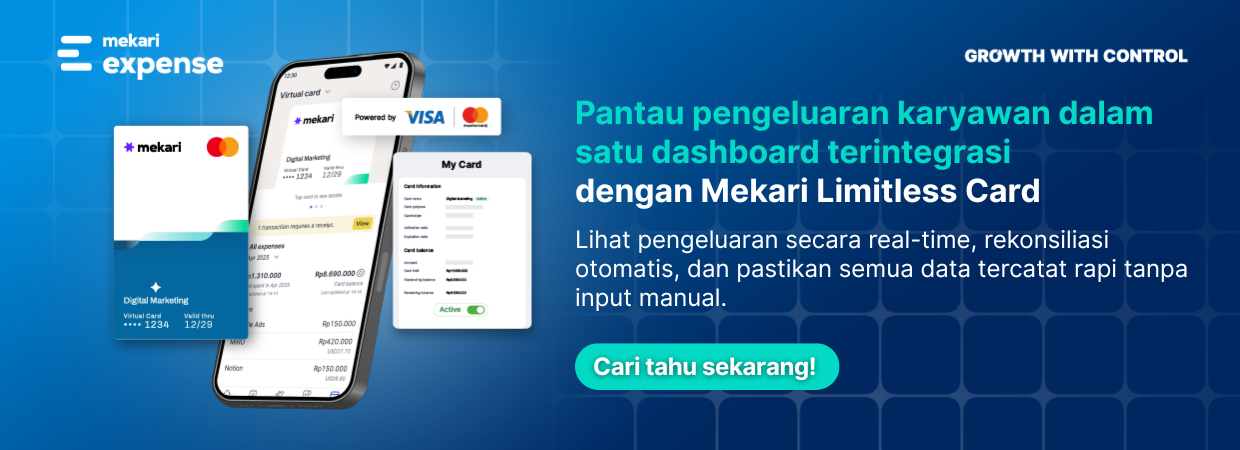 Kelola pengeluaran lebih mudah dengan corporate card dari Mekari Limitless Card
