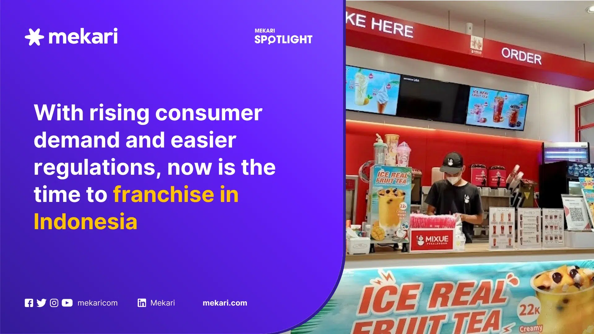 An example of established franchise business in Indonesia