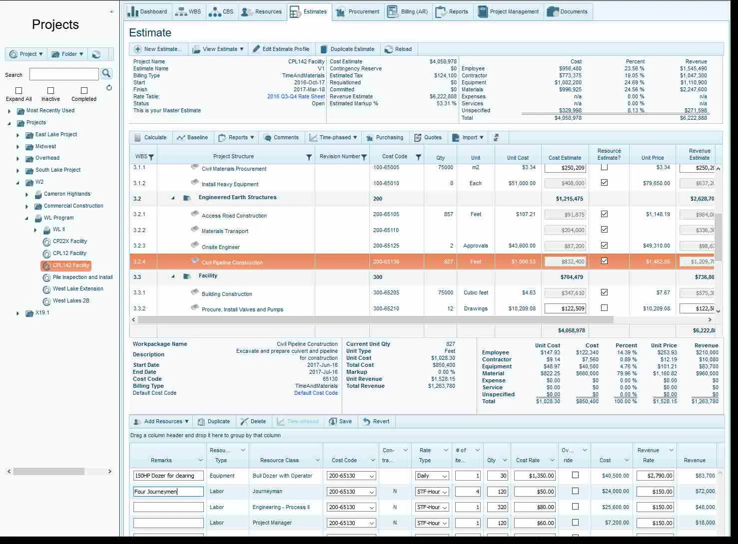 4castplus project cost management software for construction