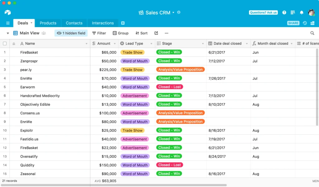 airtable no code