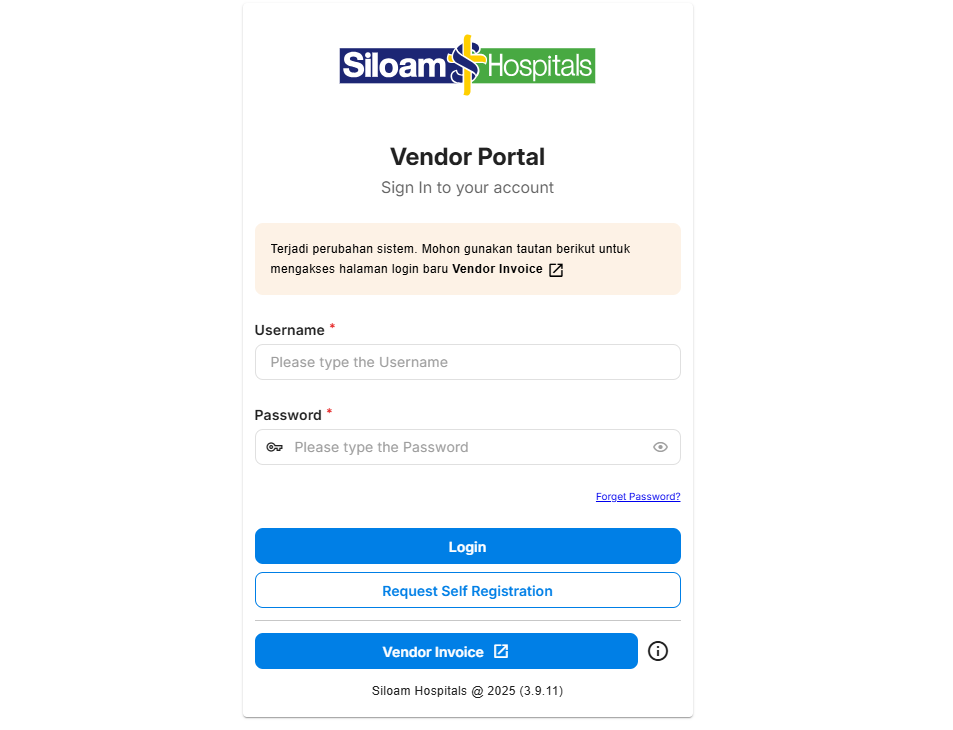 vendor invoice portal siloam