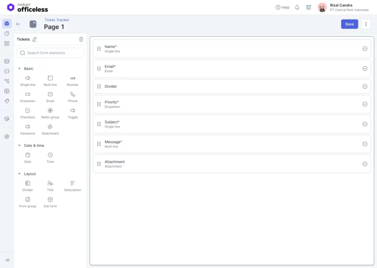 custom software mekari officeless