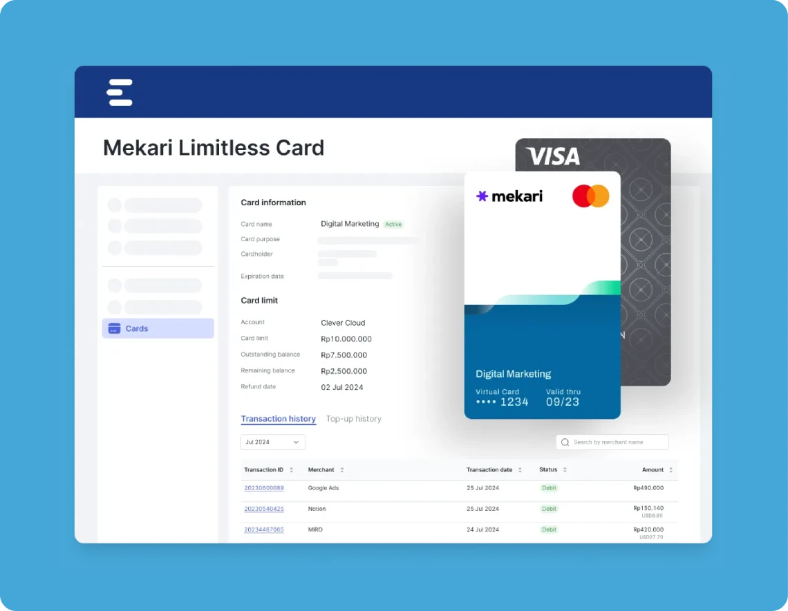 mekari limitless card