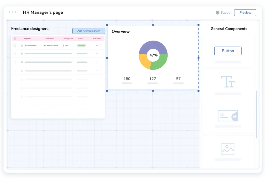 Kissflow Low Code Database Dashboard