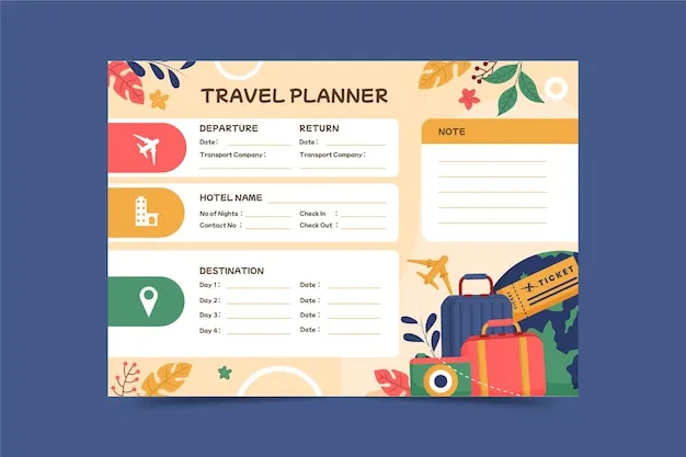 travel itinerary