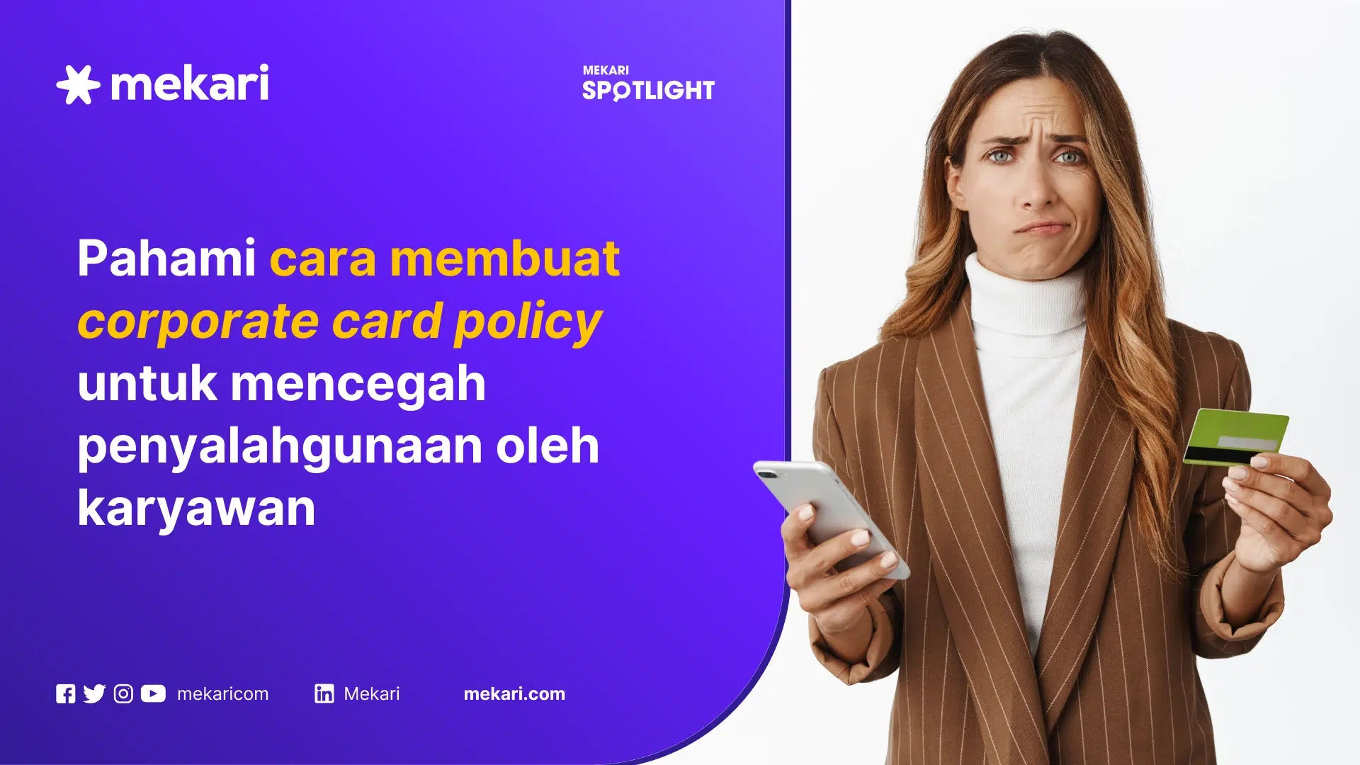cara mencegah karyawan menggunakan kartu korporat untuk keperluan pribadi