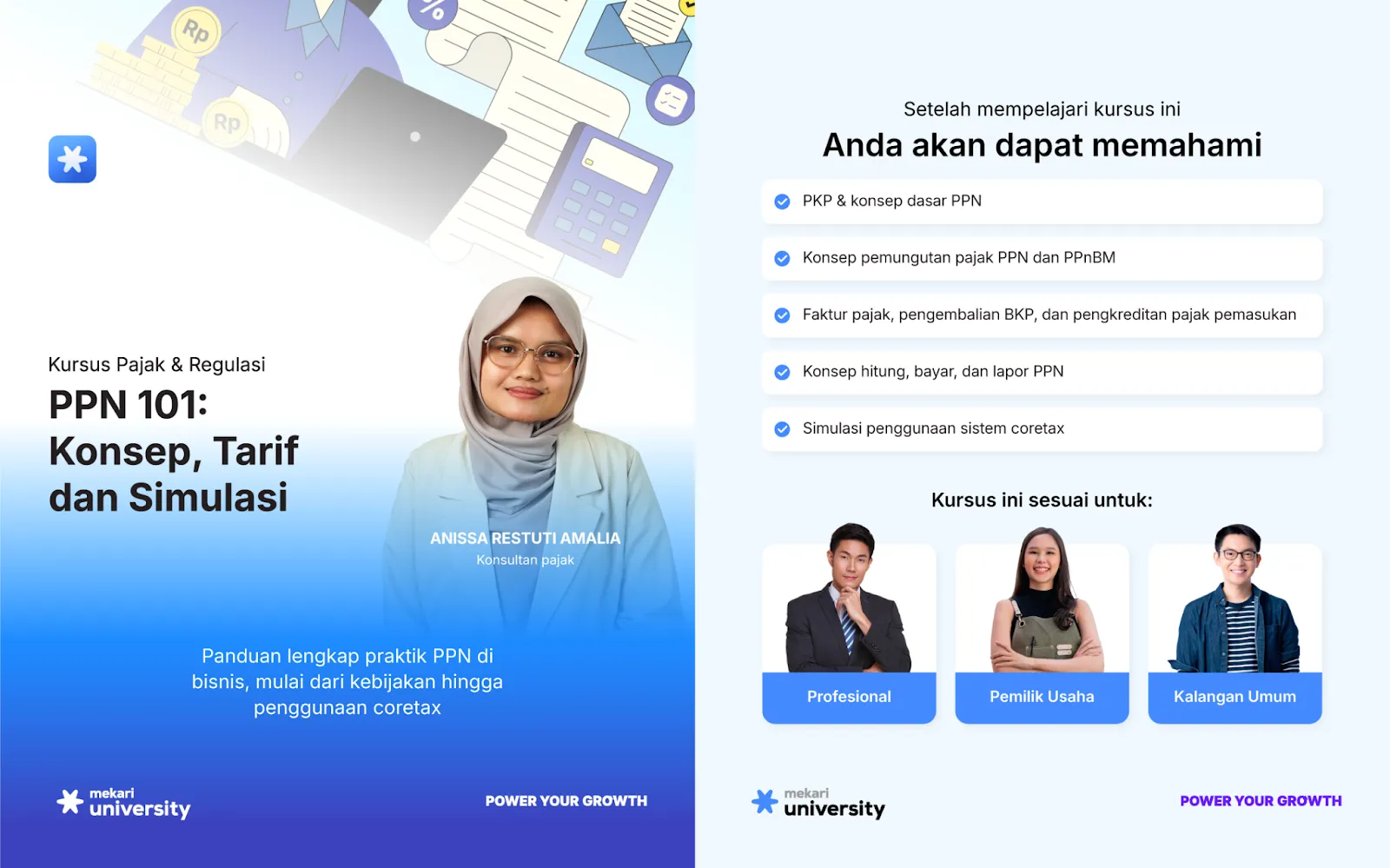 PPN 101: Konsep, Tarif, dan Simulasi” dari Mekari University