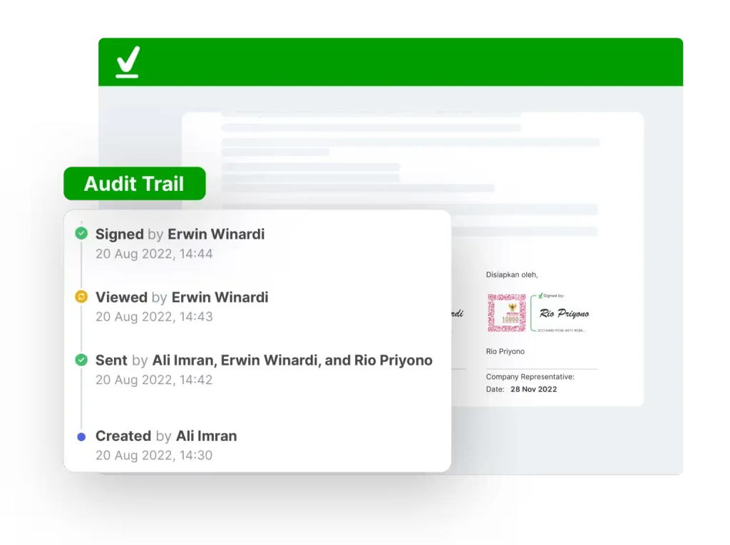 Document Management System dari Mekari Sign dengan audit traol