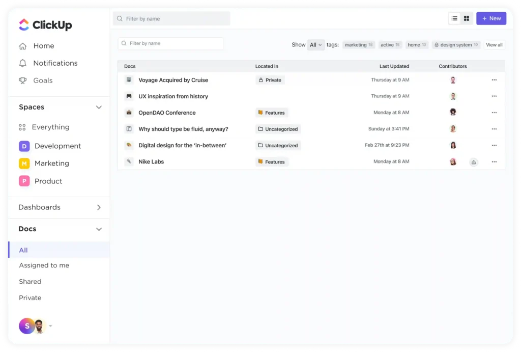 Dashboard ClickUp