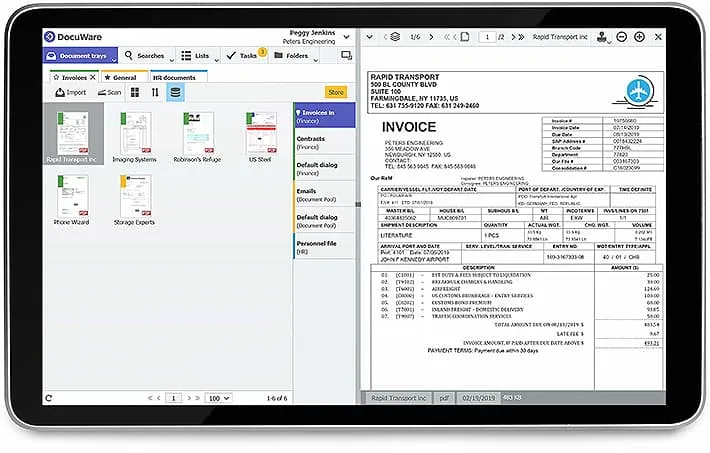 Dashboard DocuWare
