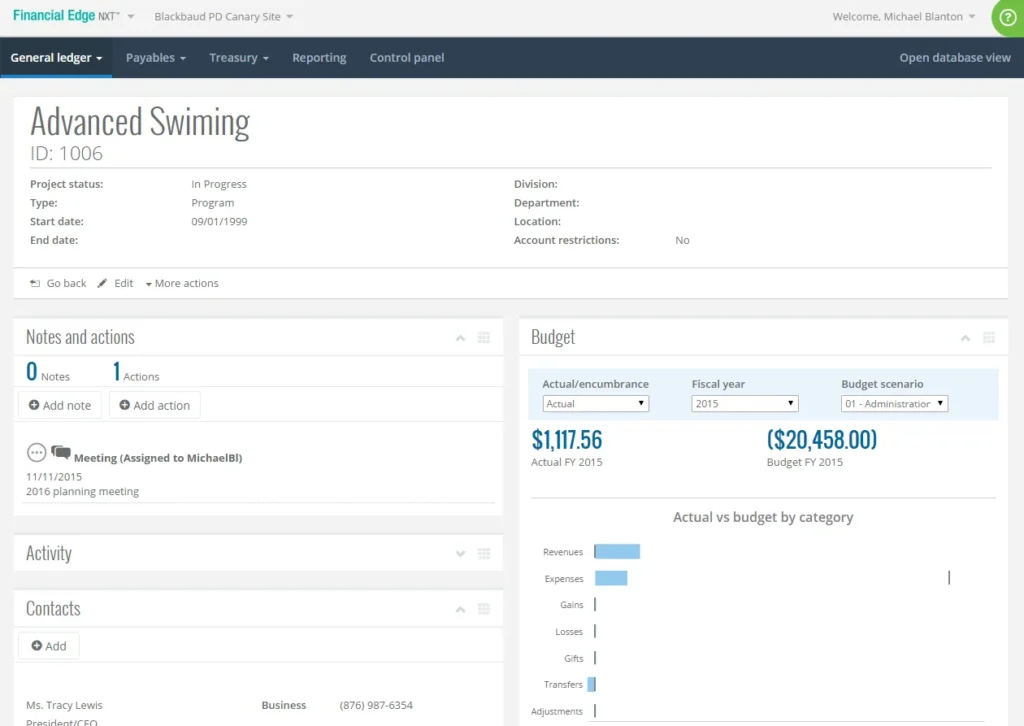 Blackbaud Financial Edge NXT