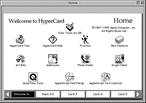 HyperCard visual programming