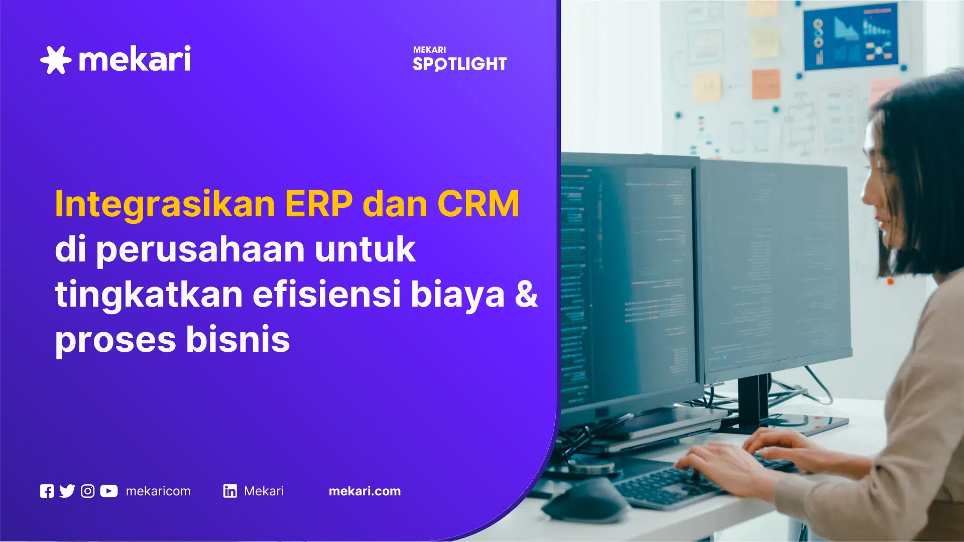Karyawan yang pekerjaannya jadi mudah karena mengintegrasikan software ERP dan CRM