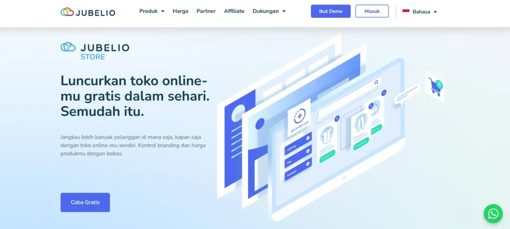 website toko online jubelio store