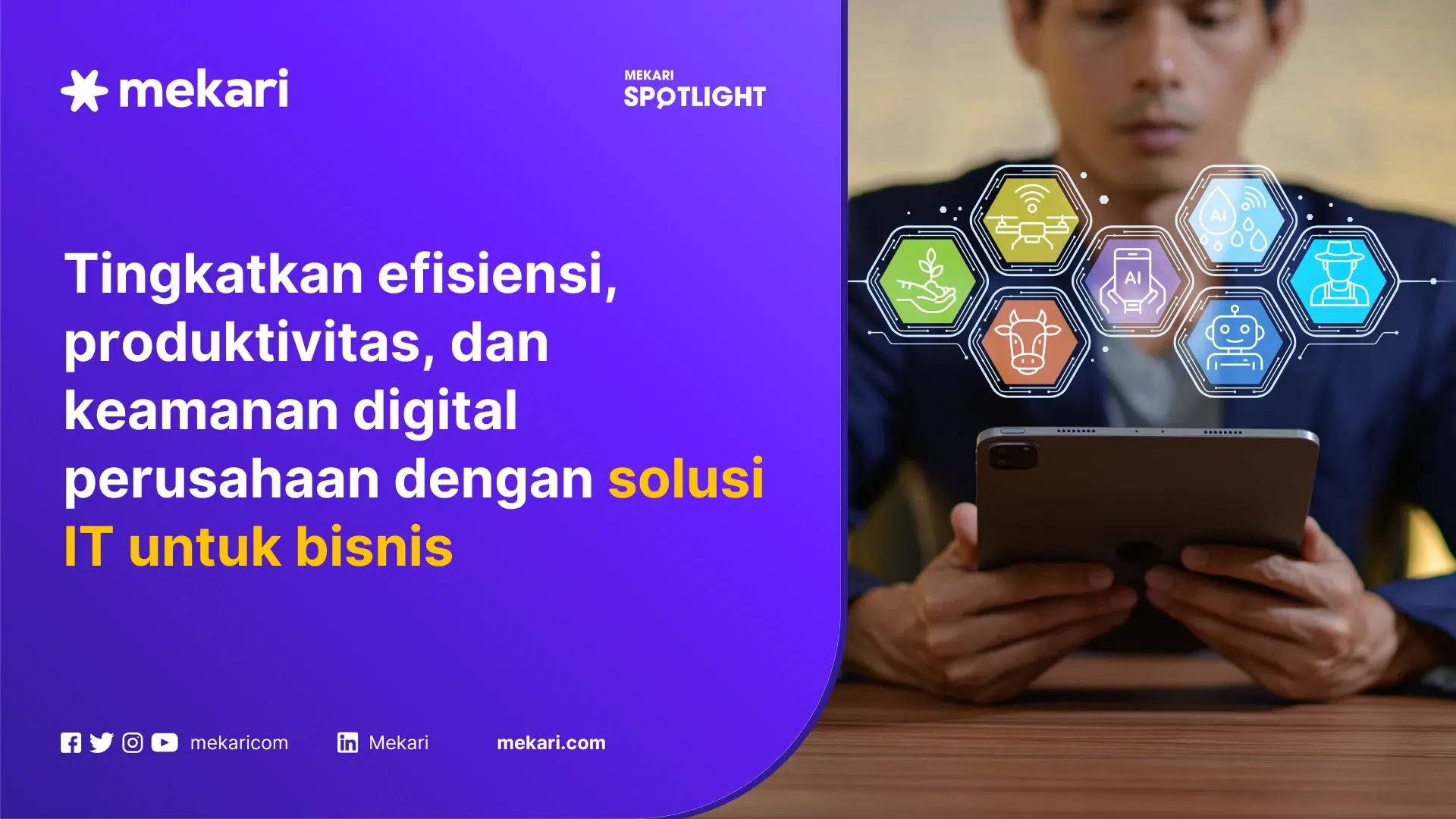 Featured image dan ilustrasi solusi IT untuk bisnis yang meningkatkan efisiensi 60%
